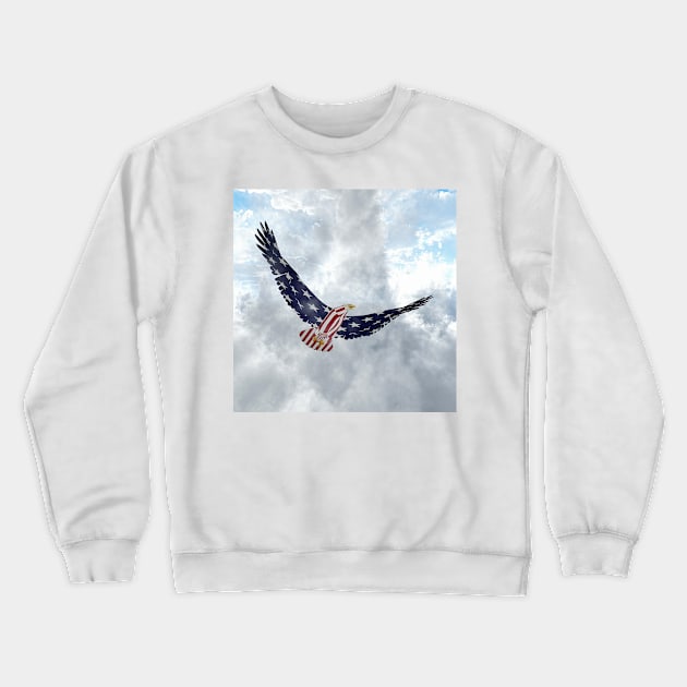 Eagle in US national colors Crewneck Sweatshirt by rolffimages